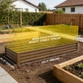 thumbnail image 3 of Outsunny 12 x 4 x 1ft Galvanized Raised Garden Bed, Open Bottom, Brown, 3 of 10