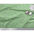 thumbnail image 2 of Soimoi Green Heavy Satin Fabric Dots & Circle Geometric Printed Craft Fabric by the Yard 54 Inch Wide, 2 of 5