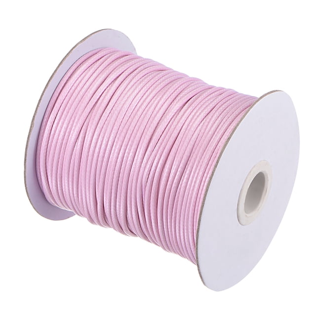 Unique Bargains Beading Thread Bracelet Weave Bead Craft Cord 2mm 78M/Roll (85-Yards) Decorative String, Light Pink