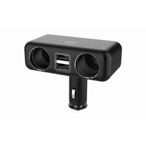 AutoDrive Double 12V/24V Adaptateur d'allume-cigarettes avec deux USB Ports de recharge, compatibles avec les smartphones et tablettes