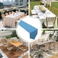 thumbnail image 4 of JASKFLY Long Table Sheer Runner for Weddings & Parties Solid Color Linen Table Runner 30x210cm(120 -150cm Tables)Blue, 4 of 9