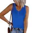 thumbnail image 2 of Posijego Women's Ribbed Tank Tops Button Sleeveless Shirts Summer Casual Going out Tank Tee Womens Clothes, 2 of 5