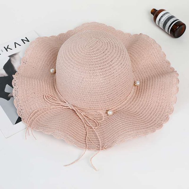 LinYooLi Hat Girl Summer Beach Hat Straw Hat Version Versatile Sunscreen Out Of The Fake Fake Hat Sun Hat Sun Hat Sea Hat