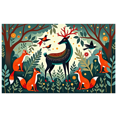 thumbnail image 3 of Forest Themed Animal Patterned Backdrop Banner Party Decorations Background for Children Parties Family Gatherings Photography Props Outdoor Events Festival Celebrations, 3 of 4