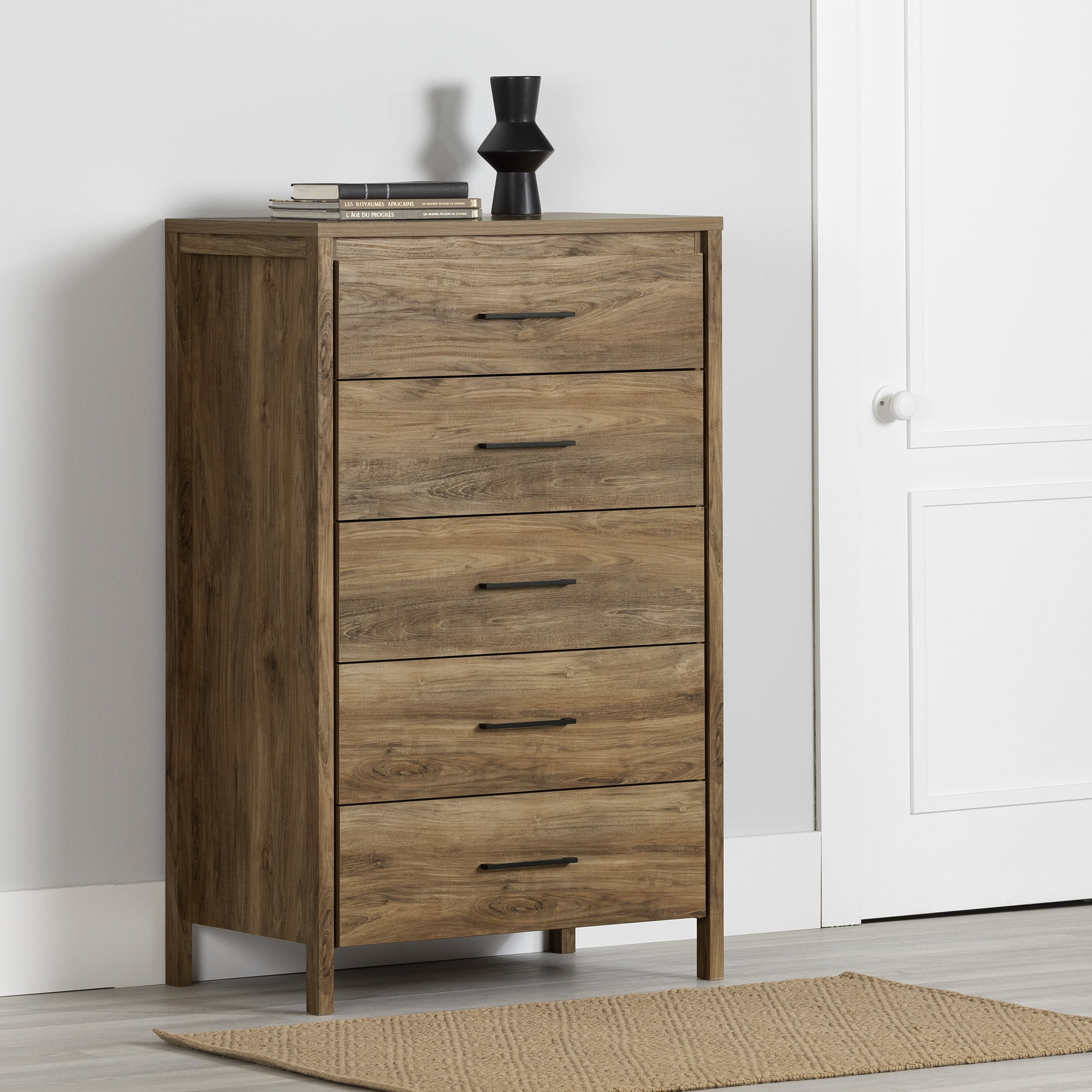 South Shore Gravity 5-Drawer Chest for Adult, in Natural Mango