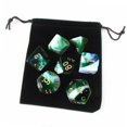thumbnail image 4 of lionlar Ensemble de 7 dés Polyédriques avec Pochette Barre Enseignement des Maths Vert F, 4 of 6