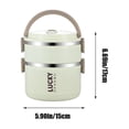 thumbnail image 3 of Birdeem Microwave Lunch Box, Bento Box with Compartments and Dip Container, Leak Proof Insulated Food Container for Kids Office Picnic, Stainless Steel Meal Prep Container, Medium/Large Capacity, 3 of 7