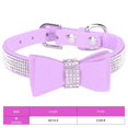 thumbnail image 5 of Collier pour Chat en Microfibre Suédine Double Nœud Cristal Scintillant Strass 42x2.0cm Fourniture pour Animaux, 5 of 5