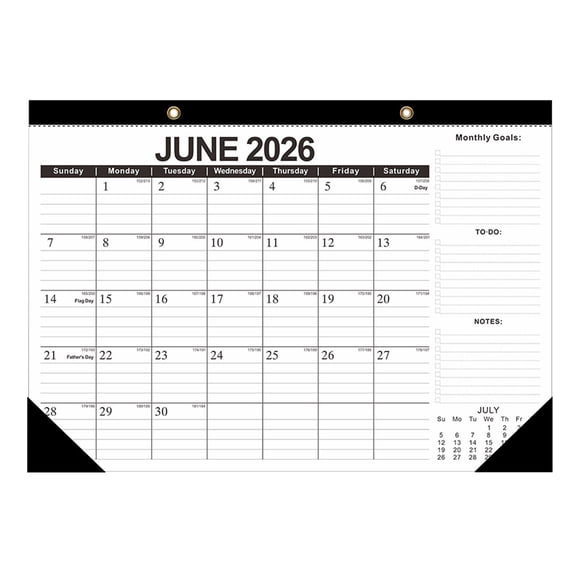 Calendrier Mural Floral de 19 Mois de Juin 2026 à Décembre 2027, Planificateur Mensuel en Papier Épais 120 G/m2 pour la Maison et le Bureau