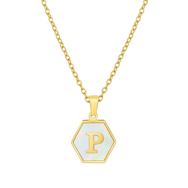 Colliers, Collier Lettre Coquille Mignonne pour Filles, Pendentifs Pièce pour Filles en Acier Inoxydable Colliers Initiale pour Femmes Bijoux Rond