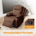 thumbnail image 4 of YSICK Petit Fauteuil Inclinable pour Petits Espaces avec Repose-Pieds en Lin pour Salon, Brun, 4 of 6