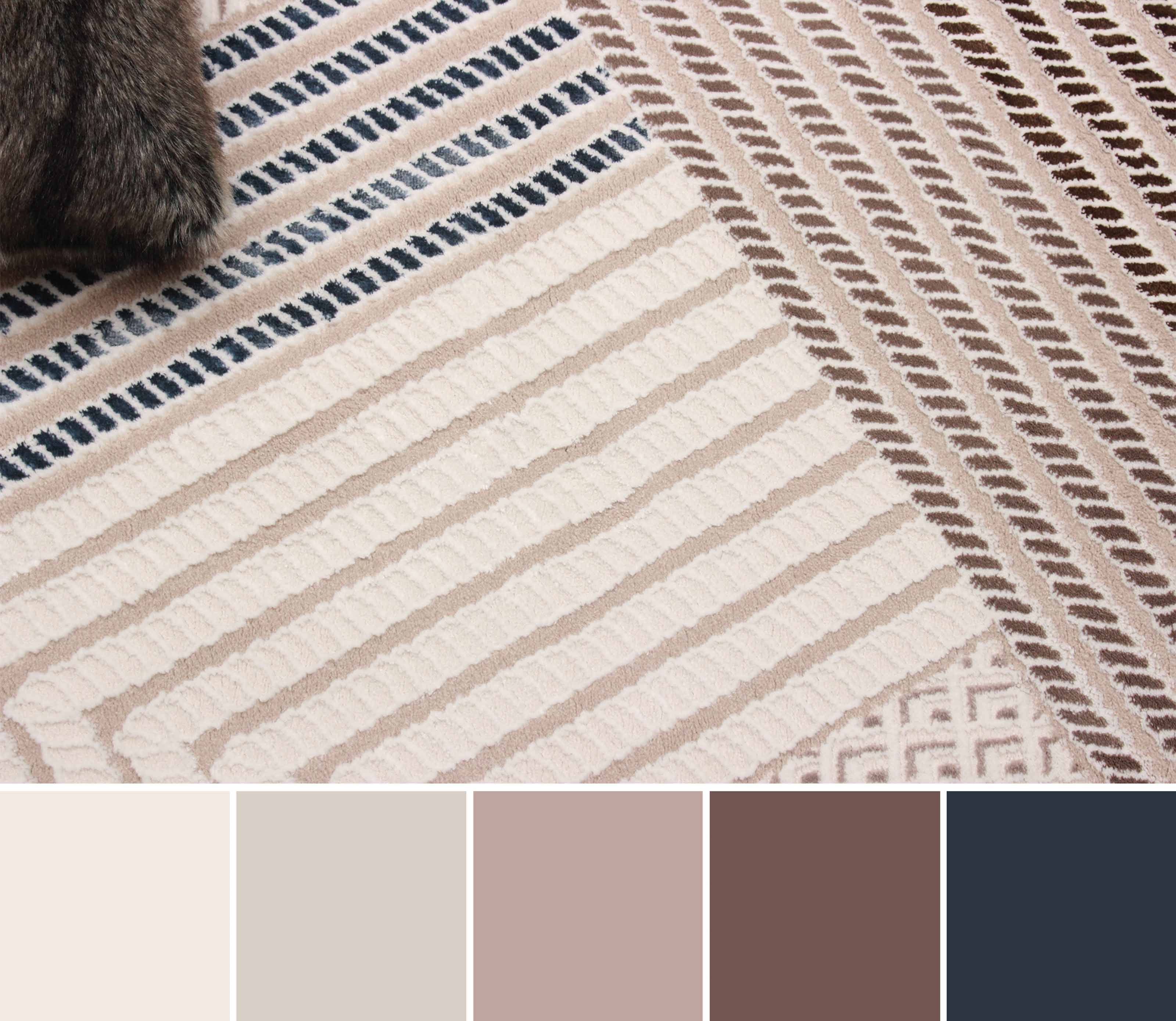 ECARPET Bentley Tapis Contemporain / Moderne pour Salon, Chambre, Salle A Manger, Entrée, Couloir et Plus Encore.