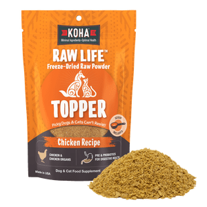 Koha Raw Life Freeze-Dried Raw Powder Topper Chicken Recipe 8oz