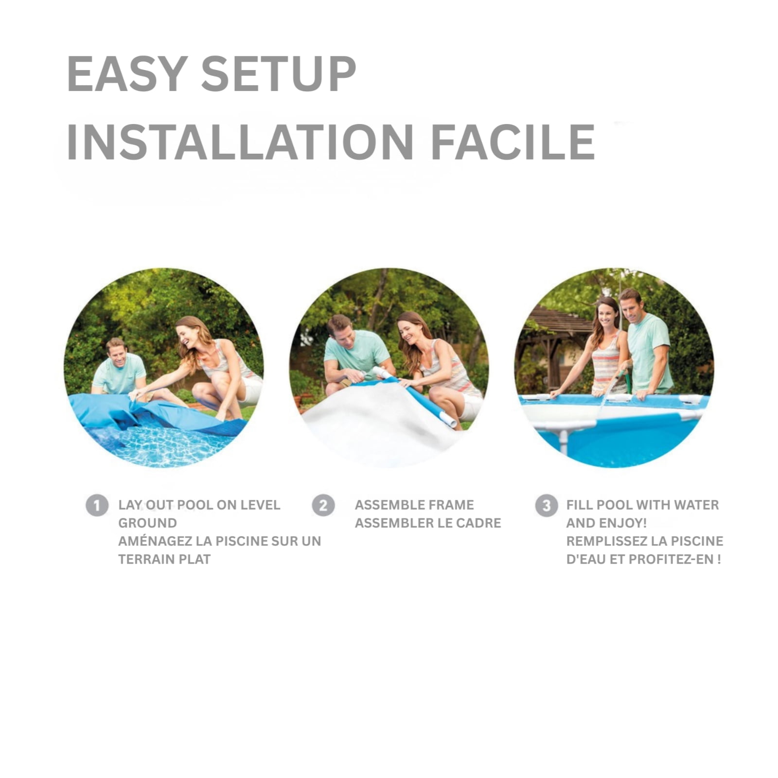 Ensemble de piscine en métal Intex de 10 pieds x 30 pouces
