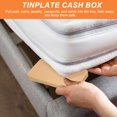 thumbnail image 4 of Uxcell Small Cash Box, 4 Pcs Money Holder Metal Tin Box Cash Tray Organizer, Rose Gold, 4 of 6
