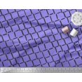 thumbnail image 2 of Soimoi Purple Poly Georgette Fabric Brush Stroke Abstract Printed Fabric 1 Yard 52 Inch Wide, 2 of 3