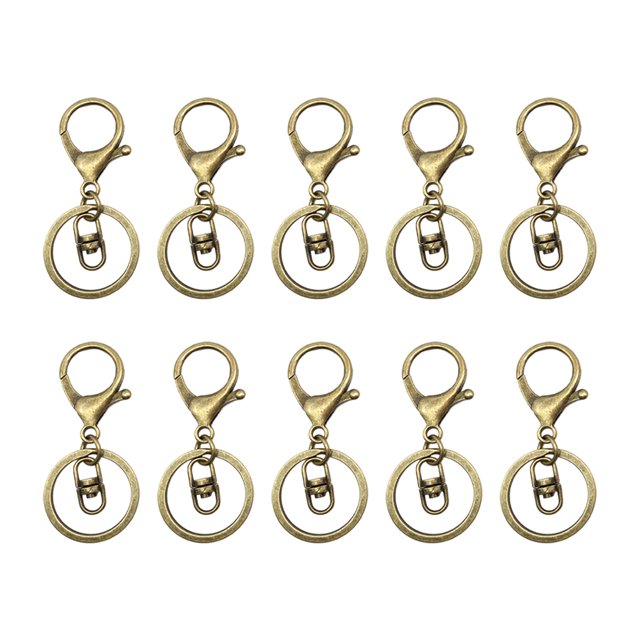 Maytalsory 10pcs Metal Carabiners Lobster Claw For Keychain - Strong And Functional Accessories For Easy Key Ancient cyan 1Set