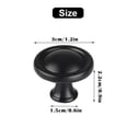 thumbnail image 2 of Clip de Fixation 2/ Boutons d'Armoire de Cuisine Poignées de Tiroir Rondes Quincaillerie d'Armoire Boutons Ronds avec Vis Finition Noire Élégante pour Rangement à la Maison 30 Pcs, 2 of 6