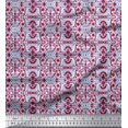 thumbnail image 1 of Soimoi Poly Georgette Fabric Damask Ethnic Printed Fabric 1 Yard 42 Inch Wide, 1 of 3