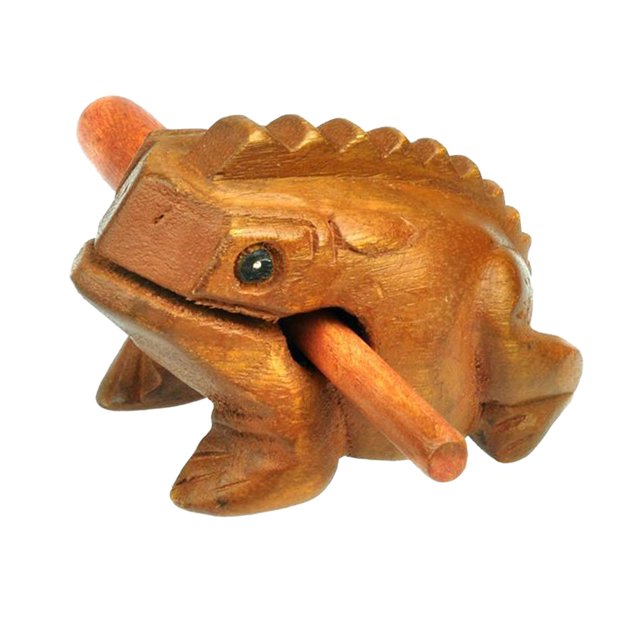 Langgg Wood Frog Guiro Rasp Party Toy 7x7cm Musical Guiro Shaker Gifts Shaker 8x8cm