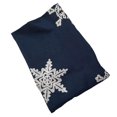 thumbnail image 2 of Christmas Hemp Cotton Table Cloth Snowflake Tea-cloth for Home Restaurant (Blue 90x90), 2 of 8