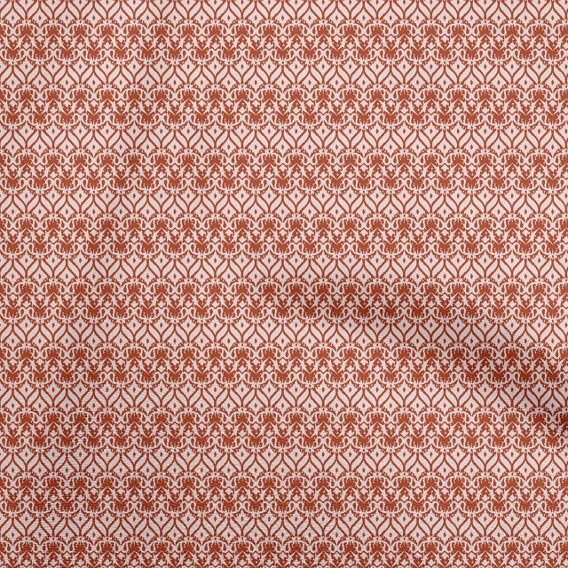 oneOone Cotton Jersey Maroon Fabric Asian Ikat Craft Projects Decor Fabric Printed By The Yard 58 Inch Wide