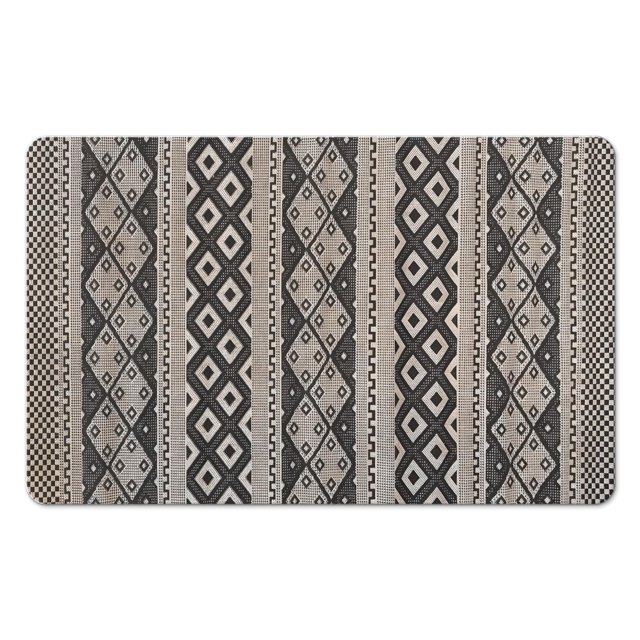 Enjoy the Luxe Life with our 20x32in Non-Slip Tribal Style Bath Rug Runner - Soft Luxury Microfiber Bathroom Rugs, Machine Washable for Easy Cleaning. Ideal for Tub and Shower!