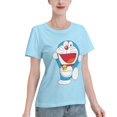 thumbnail image 2 of T-Shirt Basique à Manches Courtes pour Femmes Doraemon, 2 of 6