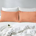 thumbnail image 4 of Erosebridal Orange Buffalo Sheet Set Full, Checkered Bedding Sets Full Size, Rectangle Room Decor, 4pcs, 4 of 7
