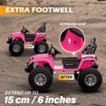 thumbnail image 3 of VOLTZ TOYS 24V Kids Ride-On Jeep Truck with Extendable Cabin, 2-Seater Off-Road Electric Car with Quad Motors & Parent Remote Control, EVA Rubber Wheels, Bluetooth, Gift for Boys & Girls Aged 3-8, 3 of 7