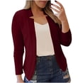 thumbnail image 1 of cfhntfmh Plus Size Cardigan for Women Fashion Open Front Long Sleeve Tunci Shirts Fall Formal Work Office Cardigans, 1 of 5