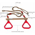 thumbnail image 3 of Ensemble de Barres Monkey, Ensemble de Balançoire Trapèze avec Anneaux de Barre Suspendus, Mousqueton Robuste pour Fixation Sécurisée, Usage Intérieur Extérieur, Convient à Tous les Âges, 3 of 5