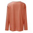thumbnail image 5 of Timegard Womens Tops Long Sleeve Round Neck Solid Color Basic Tee Fall Casual Comfy Loose Tops Blouse, 5 of 5