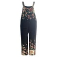 thumbnail image 4 of Womens Fashion Pants Overalls Rompers Printed Buttons Suspender Jumpsuit, 4 of 5