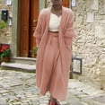 thumbnail image 2 of Yuyuzo Cardigan Sweaters for Women Long Sleeve Open Front Knit Solid Color Mid-Long Sweater Fall Winter Cardigan, 2 of 6