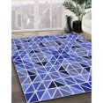 thumbnail image 3 of Ahgly Company Tapis d'Intérieur Lavable en Machine Rectangle Transitionnel Jeans Bleu, 8 Pieds x 10 Pieds, 3 of 7