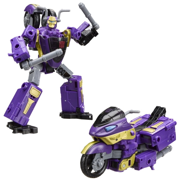 Transformers Age of Primes Sideways Voyager Class! 5.75-inch figure converts in 36 steps to motorcycle mode with blaster accessories