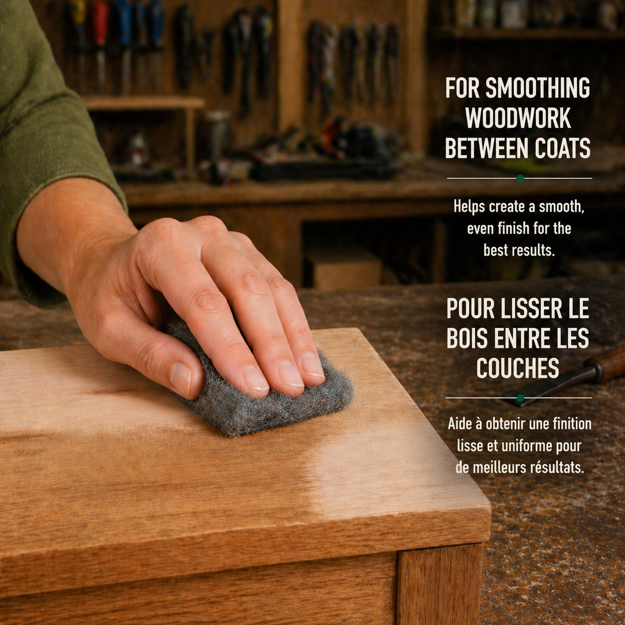 Project Select Abrasive Steel Wool for Super Fine Sanding, Grade #0000 (12 pack)
