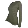 thumbnail image 4 of MeetoTime T-Shirt pour Femmes Basique à Manches Longues Col Ras du Cou T-Shirt Uni Hauts Blouse Tunique Décontractée, 4 of 4