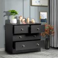 thumbnail image 4 of UBesGoo Commode Moderne en Bois à 4 Tiroirs Table de Chevet pour Chambre, Salon, Noir, 4 of 9