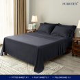 thumbnail image 2 of Subrtex Ensemble de Draps Doux en Coton et Tencel, 1600 Fils, Résistant aux Plis, 2 of 7