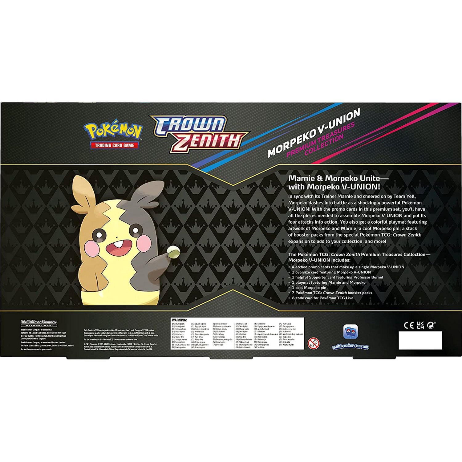 POKÉMON TCG: CROWN ZENITH<br>PREMIUM PLAYMAT COLLECTION—MORPEKO V-UNION