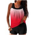 thumbnail image 1 of FAVIPT Bathing Suits for Women Two Piece Printed Tummy Control Swimsuits Modest Athletic Tank Top with Shorts Red,S, 1 of 5