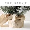 thumbnail image 4 of POINTERTECK 12Inch Tabletop Christmas Tree Mini Snow Flocked Pine cone Artificial Christmas Tree for Table Top Desk Classic Series Holiday Decoration, 4 of 8