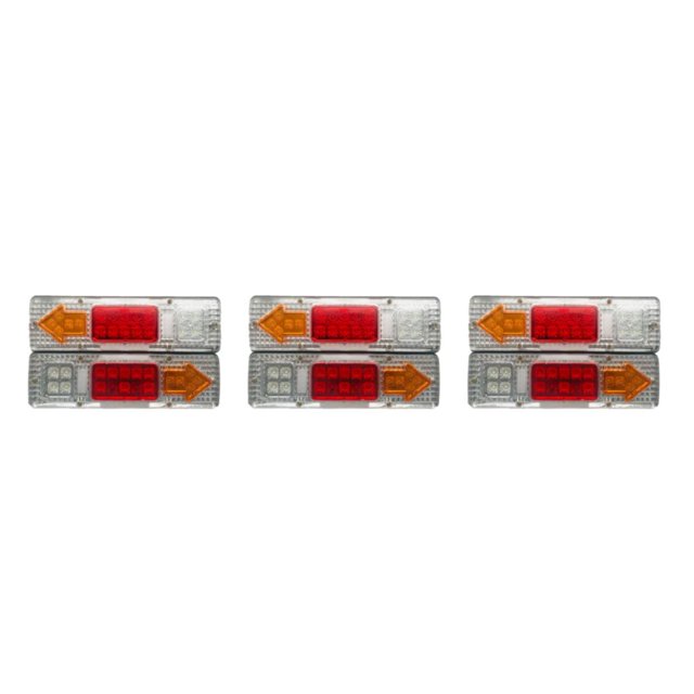 maskred 2pack/lot Durable LED Truck Tail Light Bar For Trucks And Trailers 24v white cover 3Set
