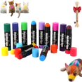 thumbnail image 1 of Pet Hair Chalk for Dogs, 6/12 Colors Temporary Washable Color Pens, Hair Chalk Painting Set, Easy to Apply, Bright Color for Cats Dogs and Horses (12color), 1 of 7
