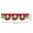 thumbnail image 3 of Todaioua Christmas Fireplace Mantle Banner Polyester Fabric Holiday Decor Santa Snowman Christmas Tree Design Easy Install Festive Home Decoration 79" x 20", 3 of 7