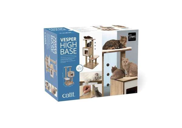 Catit Vesper High Base Cat Furniture, Oak