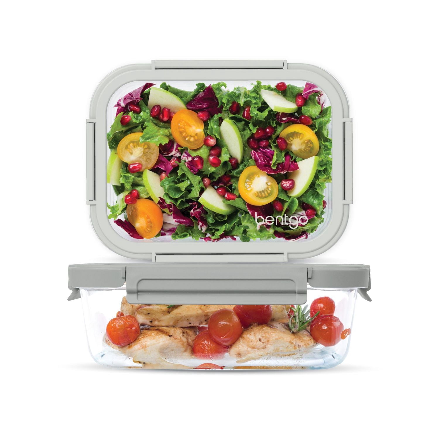 Ensemble de conservation des aliments en verre anti-fuite Bentgo - Paquet de 2 (récipients de 4,4 tasses et 6,3 tasses) - Pebble Beach<br>Modifier