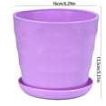 thumbnail image 3 of Flowerpots with Dish Ceramic, Pot Flowerpot Colourful Succulent Decor Plastic Flower & Garden, Flower Pots, 3 of 5